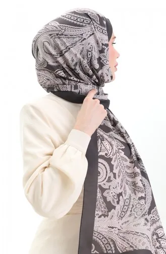 Zachte Sjaal Met Etnisch Patroon 70296-05 Bittere Koffiepoeder 70296-05