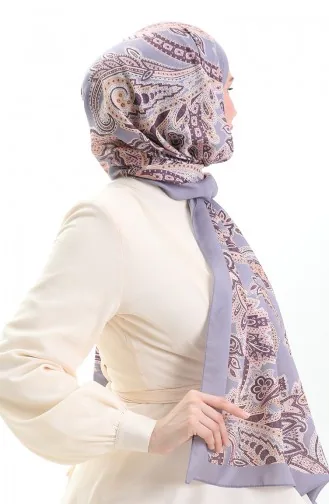 Etnik Desenli Soft Şal 70296-10 Gri Hardal
