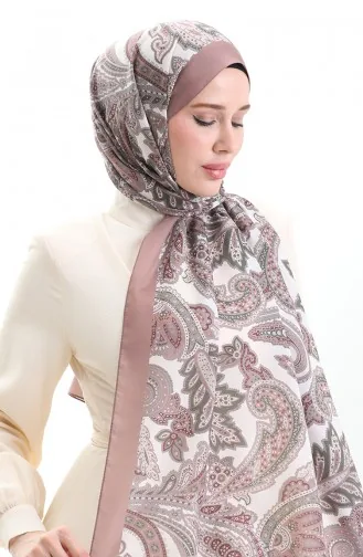 Châle Doux à Motifs Ethniques 70296-13 Café Au Lait 70296-13