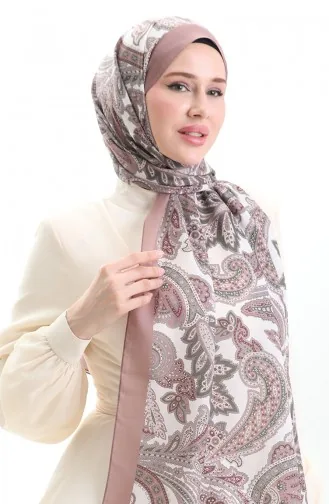 Châle Doux à Motifs Ethniques 70296-13 Café Au Lait 70296-13