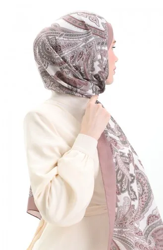 Châle Doux à Motifs Ethniques 70296-13 Café Au Lait 70296-13