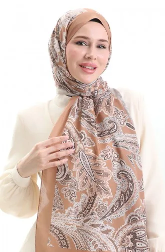 Ethnic Patterned Soft Shawl 70296-15 Camel 70296-15