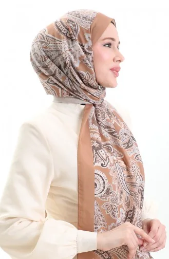 Ethnic Patterned Soft Shawl 70296-15 Camel 70296-15