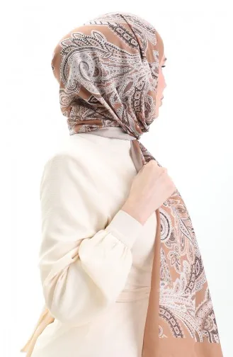 Ethnic Patterned Soft Shawl 70296-15 Camel 70296-15