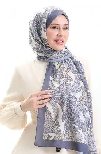 Etnik Desenli Soft Şal 70296-16 Gri Sarı