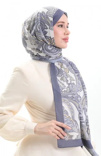 Etnik Desenli Soft Şal 70296-16 Gri Sarı
