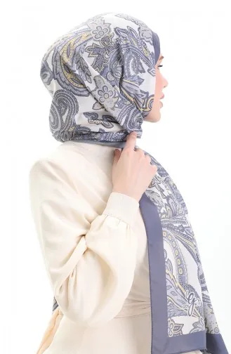 Etnik Desenli Soft Şal 70296-16 Gri Sarı