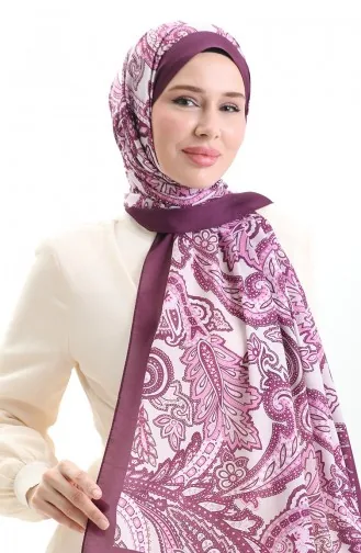 Etnik Desenli Soft Şal 70296-19 Mürdüm Fuşya