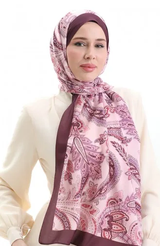 Ethnic Patterned Soft Shawl 70296-22 Plum Pink 70296-22