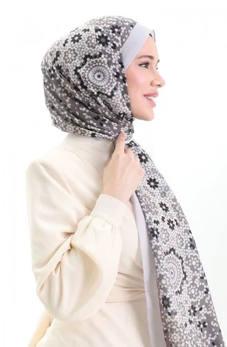 Châle Doux à Motifs 70297-16 Vison Gris Argenté 70297-16