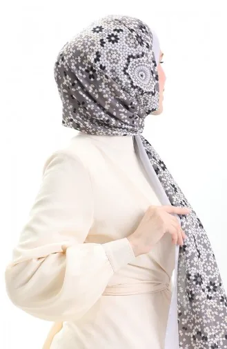 Châle Doux à Motifs 70297-16 Vison Gris Argenté 70297-16