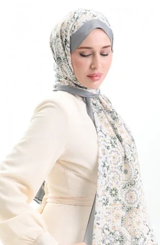 Desenli Soft Şal 70297-17 Taş Zümrüt Yeşili