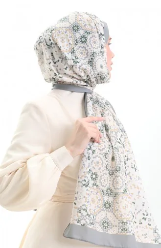 Desenli Soft Şal 70297-17 Taş Zümrüt Yeşili