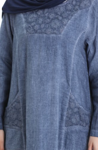 Ice Blue İslamitische Jurk 4550-01