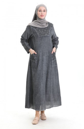 Gray İslamitische Jurk 4550-02