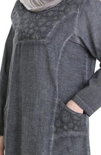 Gray İslamitische Jurk 4550-02