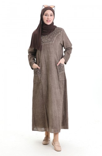 Beige İslamitische Jurk 4550-03
