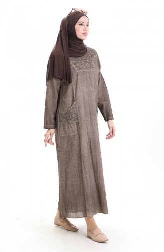 Beige İslamitische Jurk 4550-03