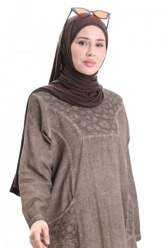 Beige İslamitische Jurk 4550-03