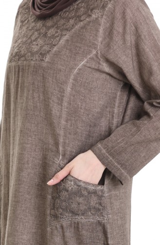 Beige İslamitische Jurk 4550-03