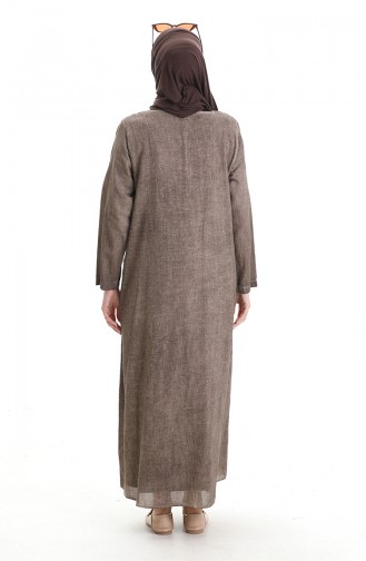 Beige İslamitische Jurk 4550-03