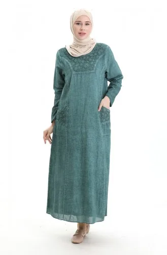 Robe Authentique En Tissu Şile 4550-04 Vert 4550-04