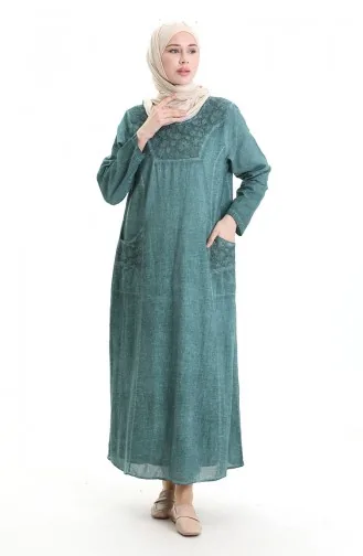 Robe Authentique En Tissu Şile 4550-04 Vert 4550-04