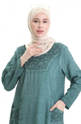 Robe Authentique En Tissu Şile 4550-04 Vert 4550-04