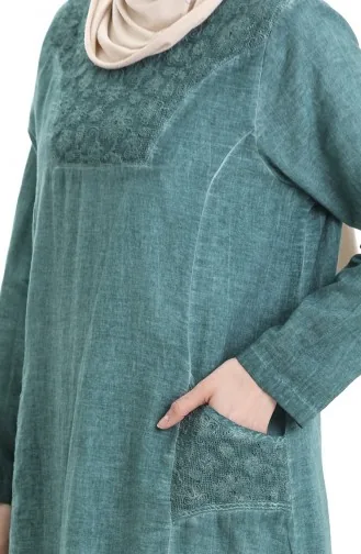Robe Authentique En Tissu Şile 4550-04 Vert 4550-04