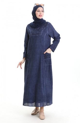 Indigo Hijab Dress 4550-05