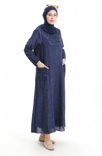 Indigo Hijab Dress 4550-05