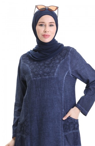 Indigo Hijab Dress 4550-05