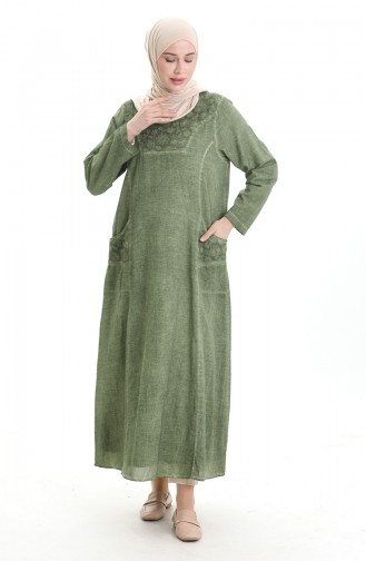Grass Green İslamitische Jurk 4550-07