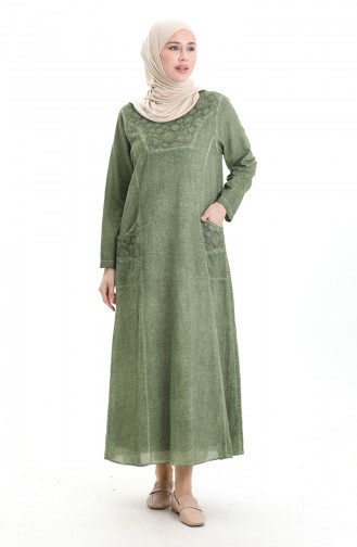 Grass Green İslamitische Jurk 4550-07