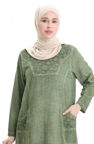 Şile Stoff Authentisches Kleid 4550-07 Grasgrün 4550-07