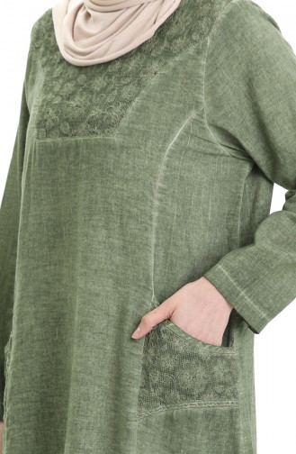Grass Green İslamitische Jurk 4550-07