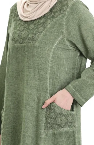 Şile Stoff Authentisches Kleid 4550-07 Grasgrün 4550-07