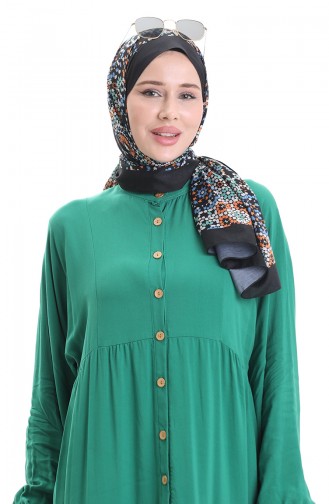 Smaragdgrün Hijab Kleider 0090-05