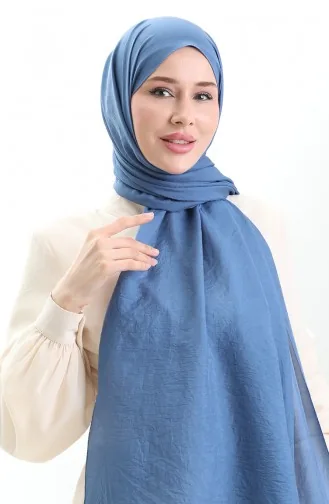 Madame Mary Fransız Vual Şal 19099-06 İndigo