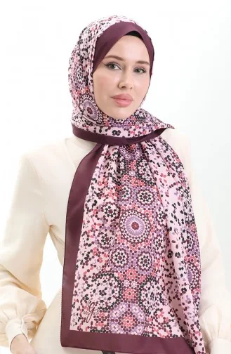 Patterned Soft Shawl 70297-07 Plum Lilac 70297-07