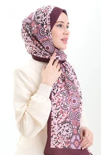 Patterned Soft Shawl 70297-07 Plum Lilac 70297-07