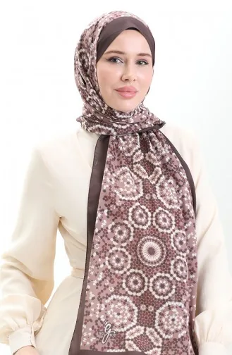 Châle Doux à Motifs 70297-12 Brun Café Amer 70297-12