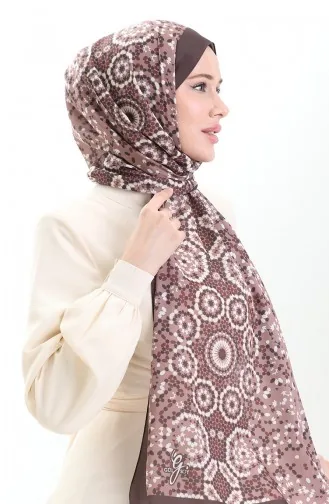 Châle Doux à Motifs 70297-12 Brun Café Amer 70297-12