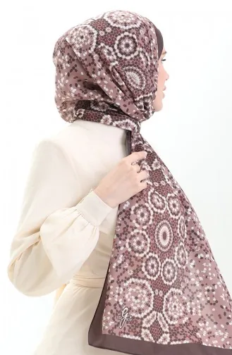 Châle Doux à Motifs 70297-12 Brun Café Amer 70297-12