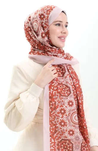 شال ناعم منقوش 70297-13 مسحوق الطوب 70297-13