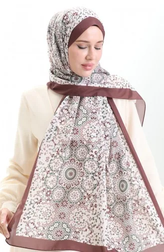 Desenli Soft Şal 70297-14 Kahverengi Yeşil