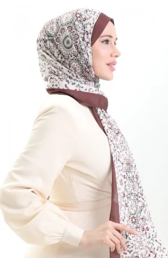Desenli Soft Şal 70297-14 Kahverengi Yeşil