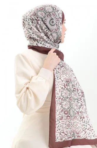 Desenli Soft Şal 70297-14 Kahverengi Yeşil