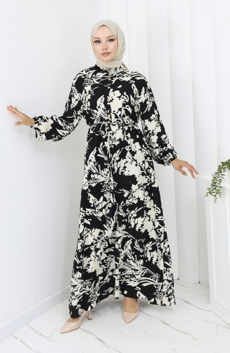 Black İslamitische Jurk 2054-03