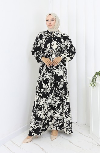Black İslamitische Jurk 2054-03